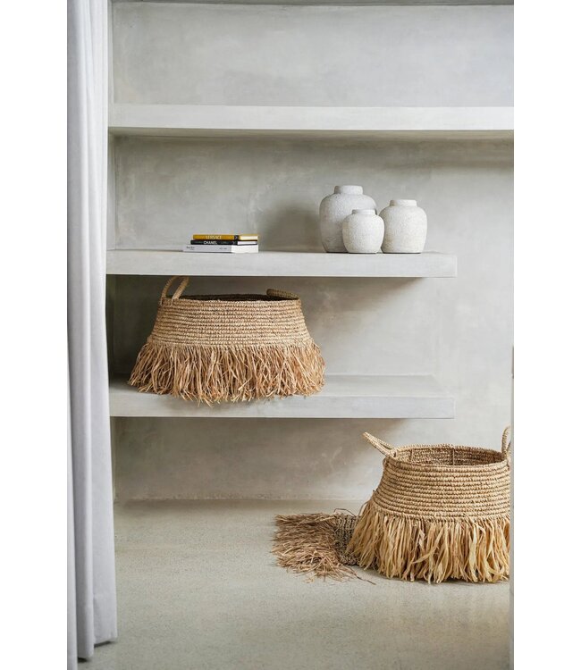 Bazar Bizar De Raffia Deluxe Mand - Naturel - M
