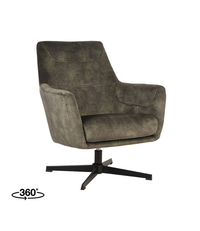 LABEL51 Fauteuil Toby - Hunter - Velours
