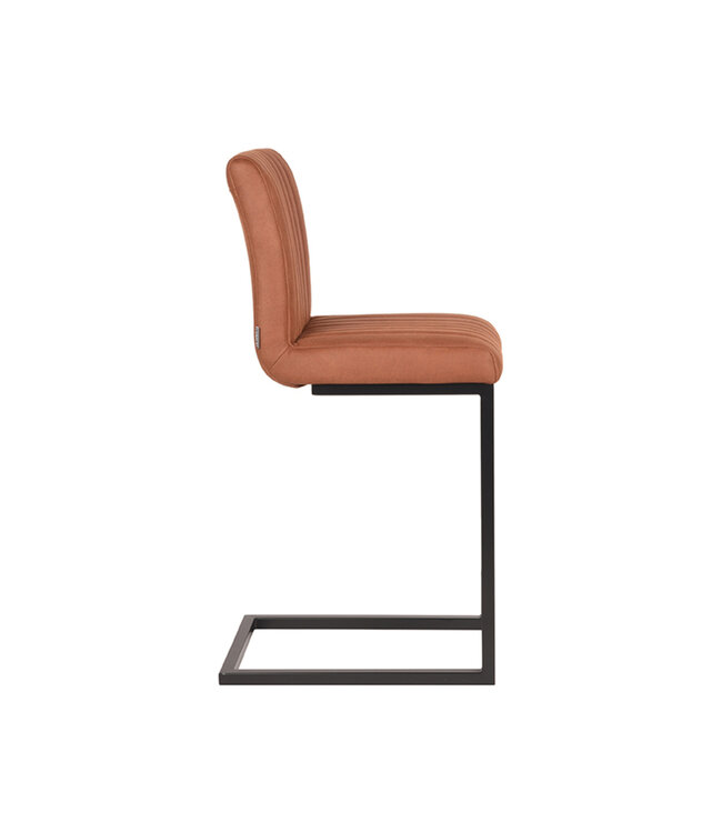 LABEL51 Barkruk Milo - Cognac - Microfiber - Zithoogte 65