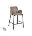 LABEL51 LABEL51 Barkruk Joni - Taupe - Microfiber - Zithoogte 65 cm