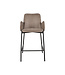 LABEL51 LABEL51 Barkruk Joni - Taupe - Microfiber - Zithoogte 65 cm