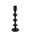 PTMD Taika Black alu ronde kaarshouder met hoge lipjes.