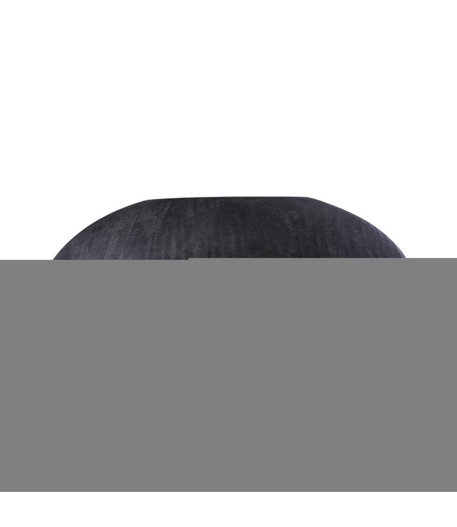 PTMD Jowad Grafiet aluminium plaat pot geribbeld laag ovaal L
