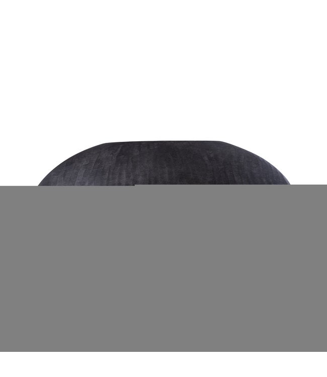 PTMD Jowad Grafiet aluminium plaat pot geribbeld laag ovaal L