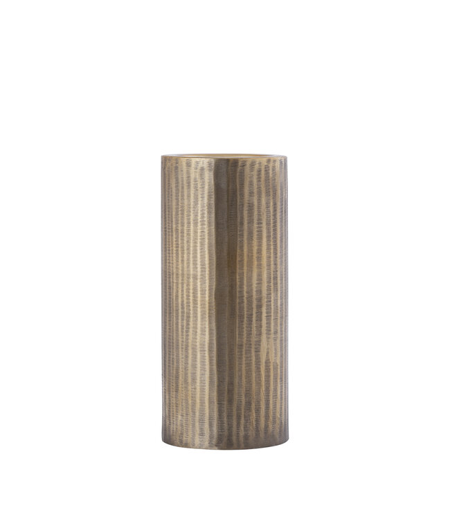 PTMD Jowad Antieke Gouden aluminium kaarshouder rib M