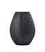 PTMD Jowad Grafiet aluminium plaat pot geribbeld hoog ovaal M
