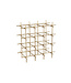 PTMD Gordo Brass stalen vierkante open frame wijnrek