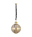 PTMD Mikk Messing Antiek Glazen Hanglamp Rnd L