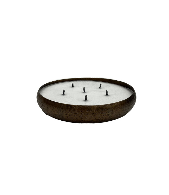 PTMD Bunty Koper Alu Gehamerde Kaars Rond S (set van 4)