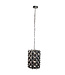 PTMD Jaye Zwarte Hanglamp van IJzer met Cirkelpatroon Breed