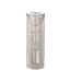 PTMD Zafria Cream round bamboo lantern with glass L