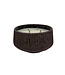 PTMD Holden Paarse Cement Kaars Rond Gouden Afwerking Laag (set van 2)