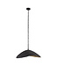 PTMD Majid Zwarte Papier Maché Golf Lamp Goud Binnenin