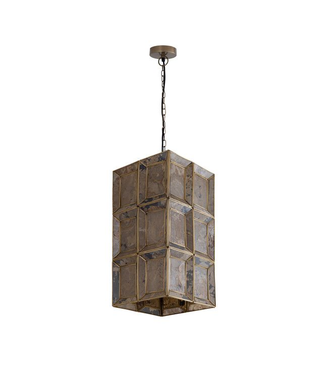 PTMD Layra Messing Steenfineer Hanglamp Antiek