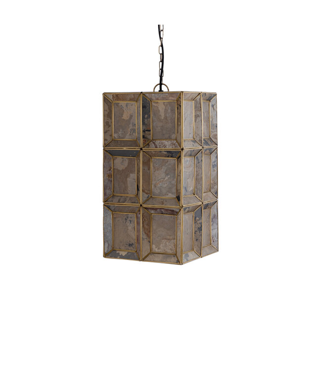 PTMD Layra Messing Steenfineer Hanglamp Antiek