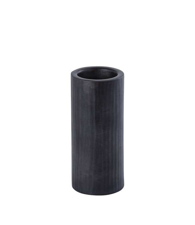 PTMD Jowad Grafiet aluminium plaat kaarsenhouder rib M