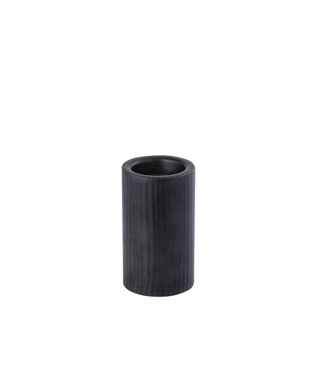PTMD Jowad Grafiet aluminium plaat kaarsenhouder rib S