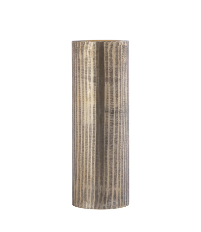 PTMD Jowad Antieke Gouden aluminium kaarshouder rib L