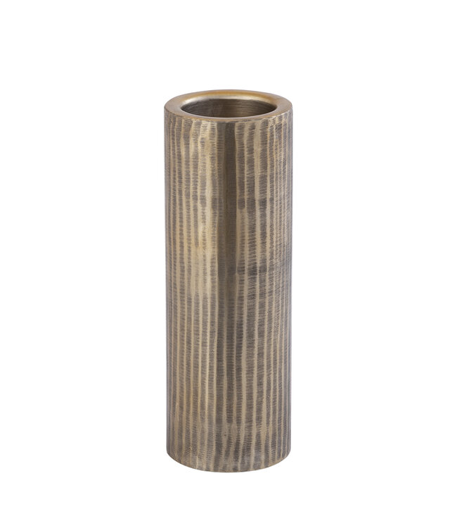 PTMD Jowad Antieke Gouden aluminium kaarshouder rib L