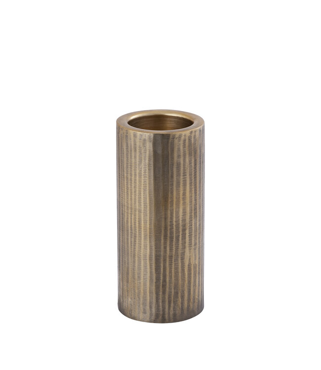 PTMD Jowad Antieke Gouden aluminium kaarshouder rib M