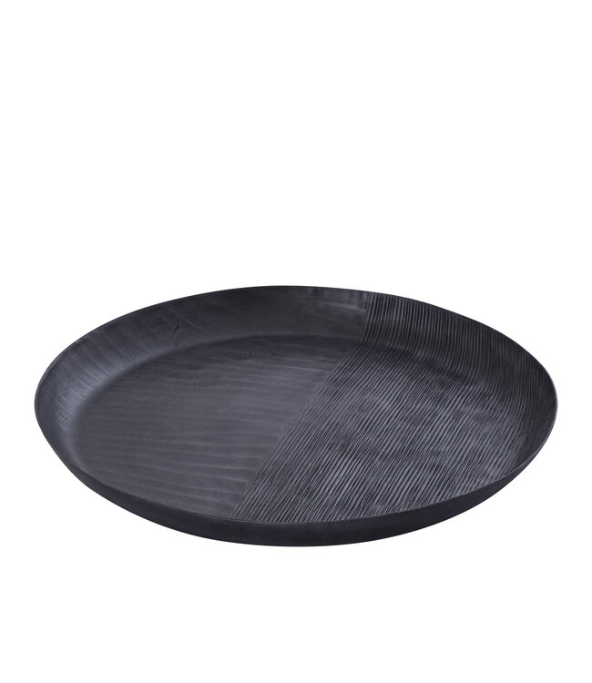 PTMD Jowad Grafiet aluminium plaat kom geribbeld rond L