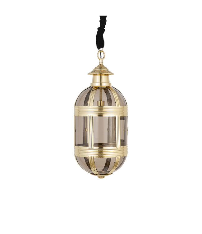 PTMD Mikk Messing Antieke Lusterglass Hanglamp Ovaal S