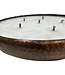 PTMD Bunty Koper Aluminium Gehamerde Kaars Rond M (set van 2)