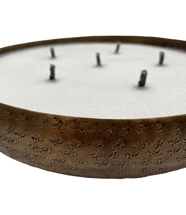 PTMD Bunty Koper Alu Gehamerde Kaars Rond S (set van 4)