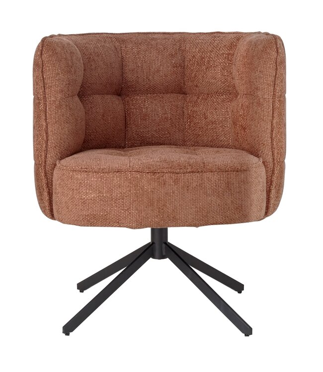 PTMD Odin Rust diningchair legacy 6 deepterra black leg