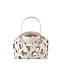 PTMD Mayita Sand round bamboo lantern with glass L