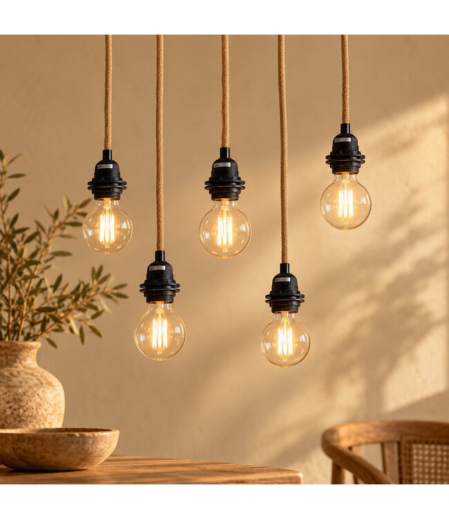Hoopzi Lampfitting voor Plafond - Naturel - 5 Fittings