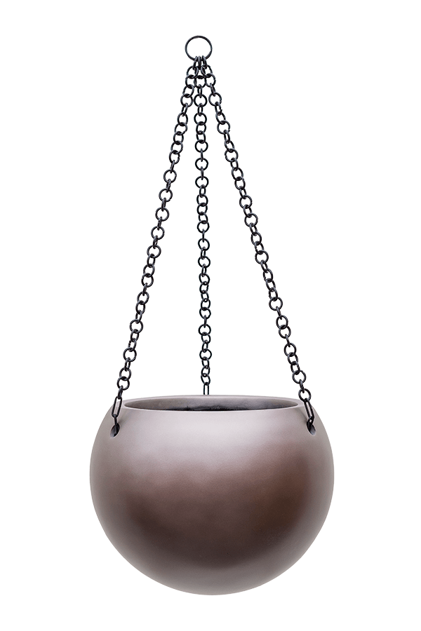 Globe suspendu miel mat