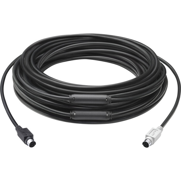 Logitech Logitech GROUP 15m Extender Cable PS/2-kabel 6-p Mini-DIN Zwart