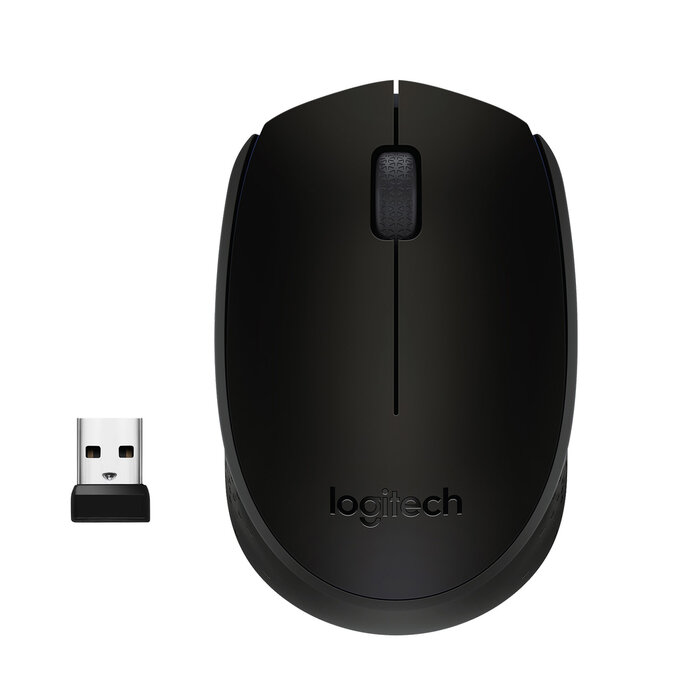 Logitech Logitech M171 Black-K muis Ambidextrous RF Draadloos Optisch 1000 DPI