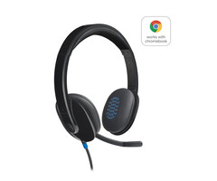 Logitech Logitech H540 USB Computer Headset Met high-definition geluid en knoppen op het oorstuk