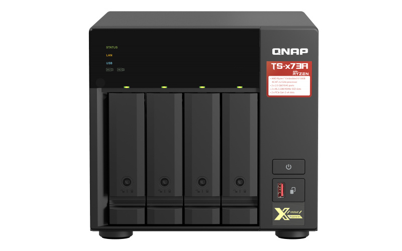 QNAP QNAP TS-473A NAS Tower Ethernet LAN Zwart V1500B