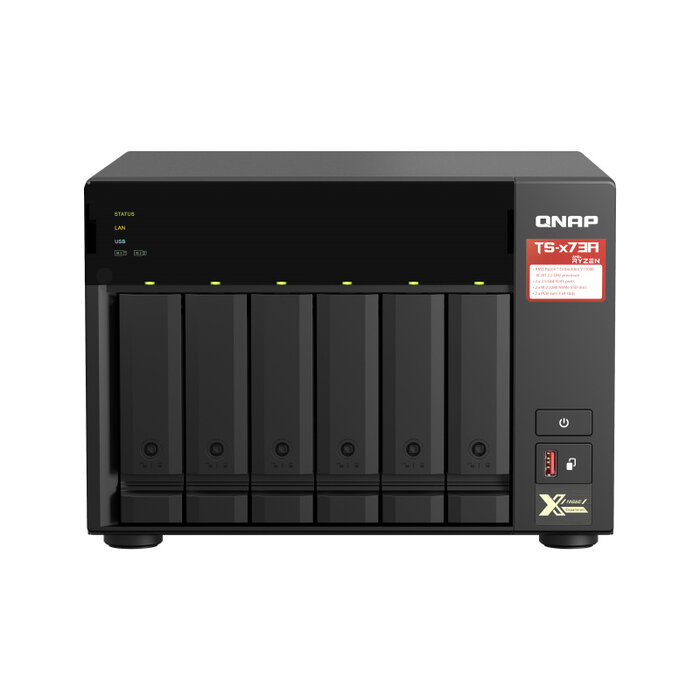 QNAP QNAP TS-673A NAS Tower Ethernet LAN Zwart V1500B