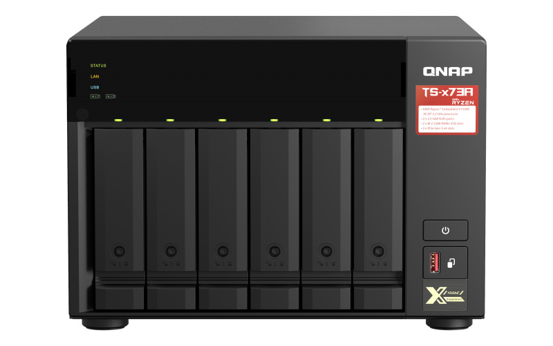 QNAP QNAP TS-673A NAS Tower Ethernet LAN Zwart V1500B