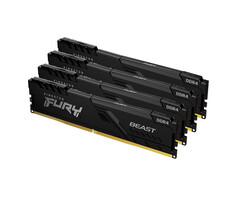 Kingston Kingston Technology FURY 128GB 3200MT/s DDR4 CL16 DIMM (Kit van 4) Beast Black
