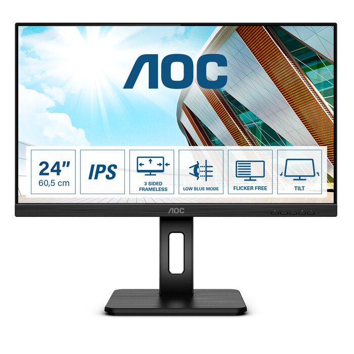 AOC AOC P2 24P2Q LED display 60,5 cm (23.8") 1920 x 1080 Pixels Full HD Zwart
