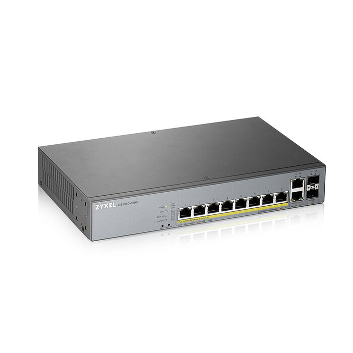 Zyxel Zyxel GS1350-12HP-EU0101F netwerk-switch Managed L2 Gigabit Ethernet (10/100/1000) Power over Ethernet (PoE) Grijs