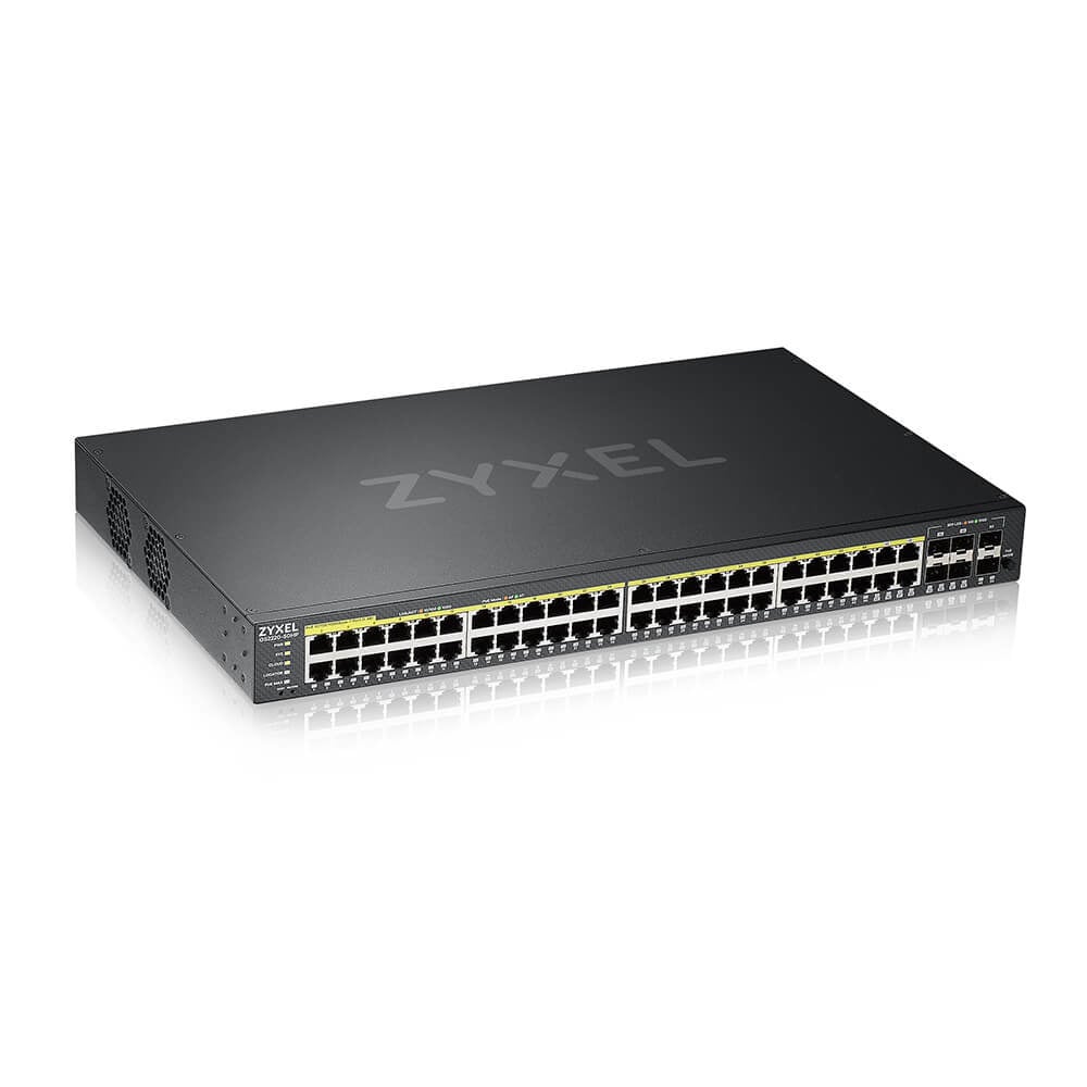 Zyxel Zyxel GS2220-50HP-EU0101F netwerk-switch Managed L2 Gigabit Ethernet (10/100/1000) Power over Ethernet (PoE) Zwart