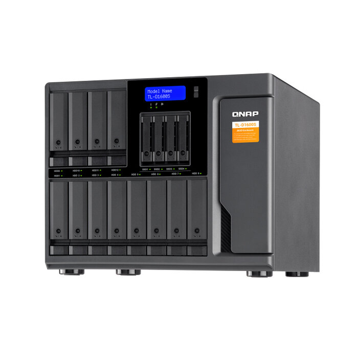 QNAP QNAP TL-D1600S behuizing voor opslagstations HDD-/SSD-behuizing Zwart, Grijs 2.5/3.5"