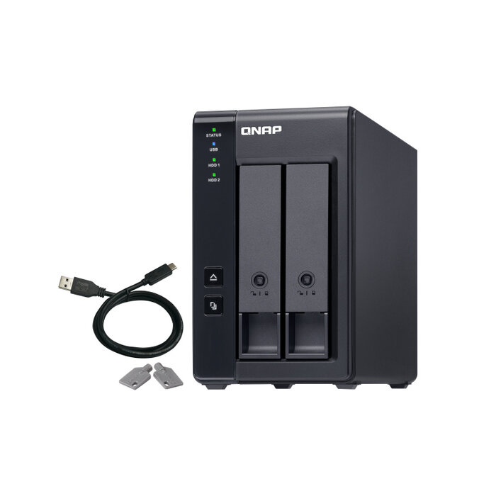 QNAP QNAP TR-002 behuizing voor opslagstations HDD-/SSD-behuizing Zwart 2.5/3.5"
