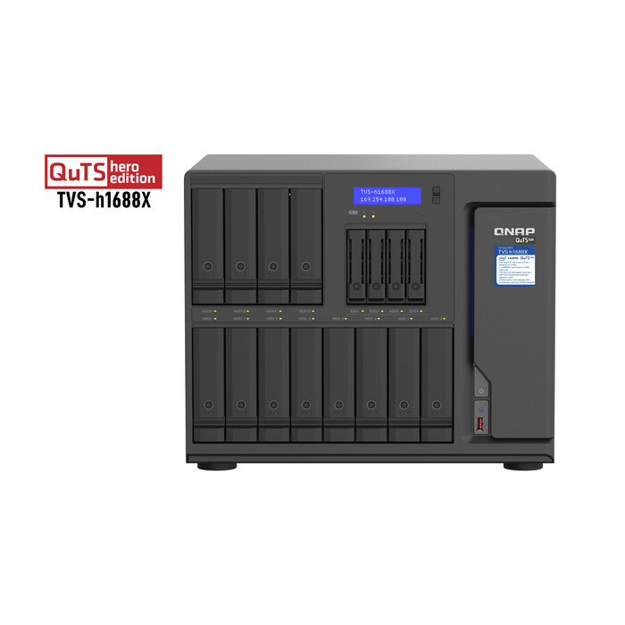 QNAP QNAP TVS-h1688X NAS Tower Ethernet LAN Zwart W-1250