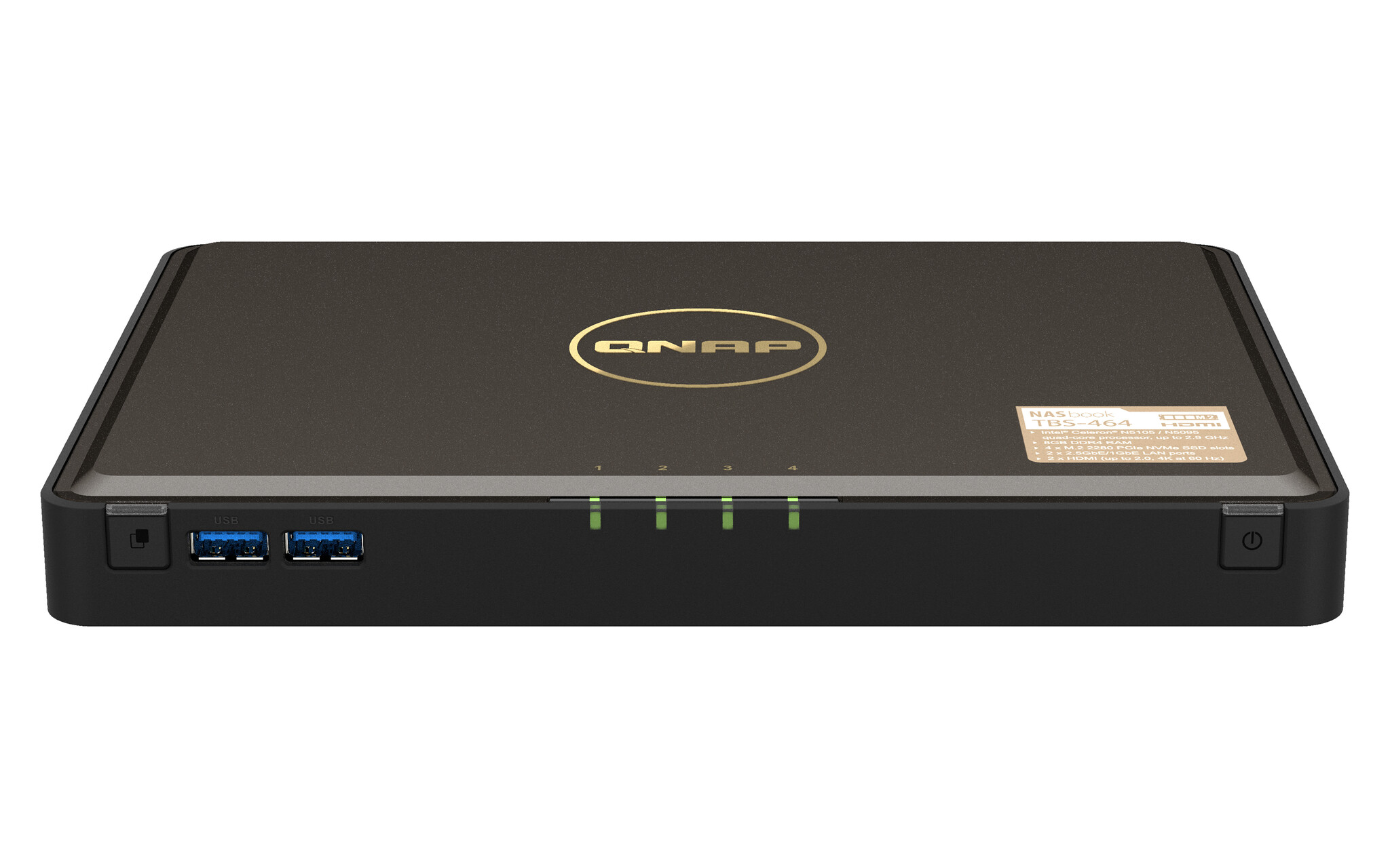QNAP QNAP TBS-464 NAS Desktop Ethernet LAN Zwart N5105