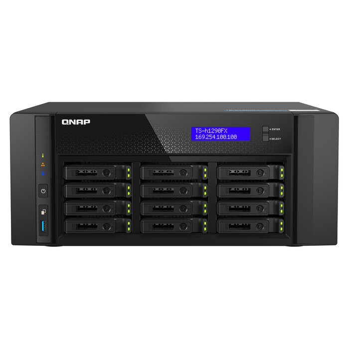 QNAP QNAP TS-h1290FX NAS Tower Ethernet LAN Zwart 7302P