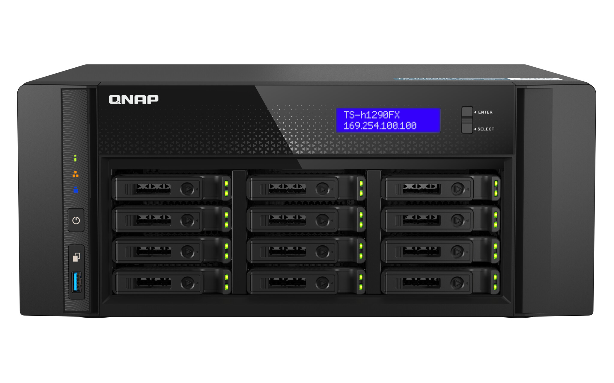 QNAP QNAP TS-h1290FX NAS Tower Ethernet LAN Zwart 7302P