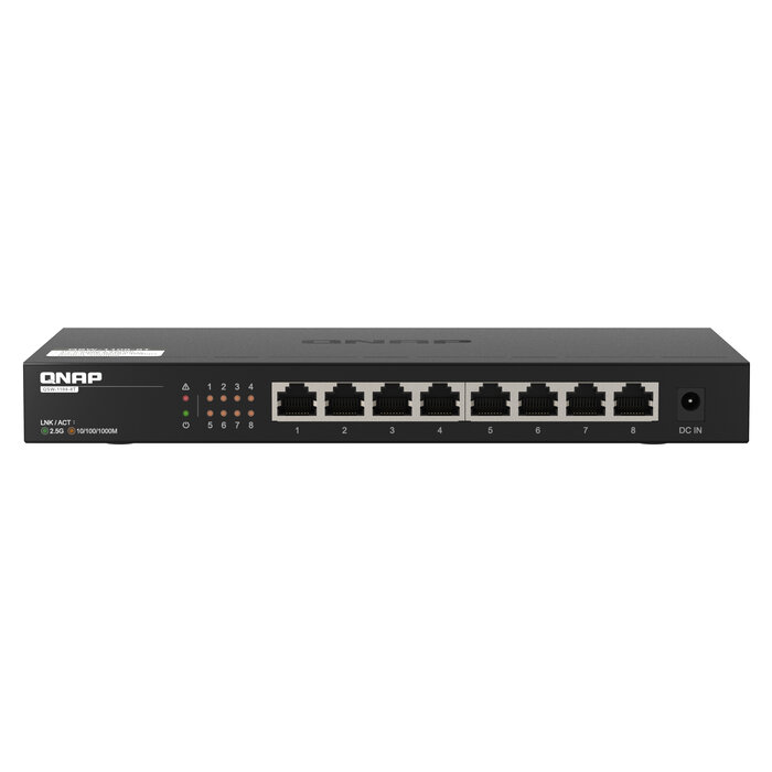 QNAP QNAP QSW-1108-8T netwerk-switch Unmanaged 2.5G Ethernet (100/1000/2500) Zwart