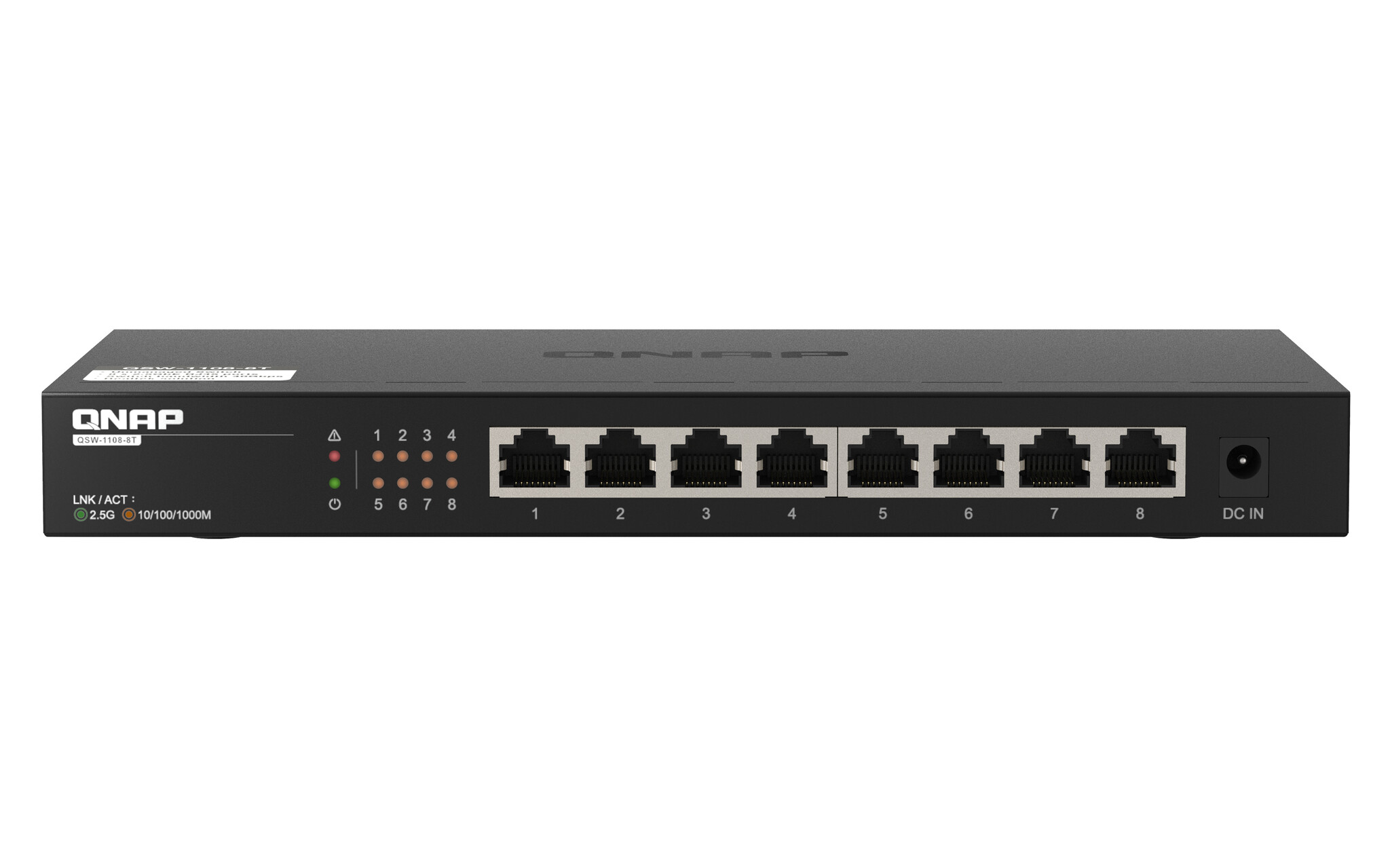 QNAP QNAP QSW-1108-8T netwerk-switch Unmanaged 2.5G Ethernet (100/1000/2500) Zwart